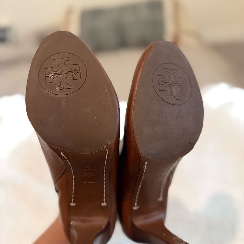 Tory Burch Brown Leather Ankle Boots - Picture 6 of 6